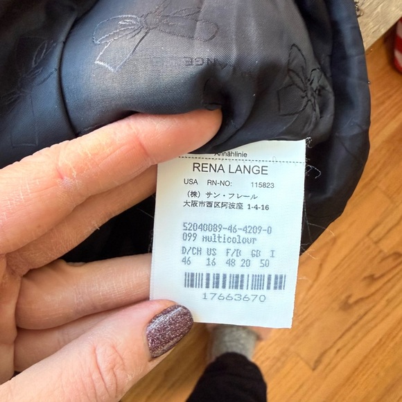 Vintage Rena Lange Women’s Tweed Multicolor Jacket – EU 46 / US 16 - Picture 5 of 9